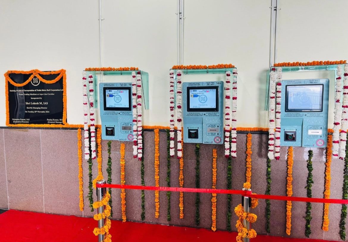 A Remarkable Milestone for Aurotoshi Inauguration of Cashless Ticket Vending Machines at Noida Metro Aqua Line