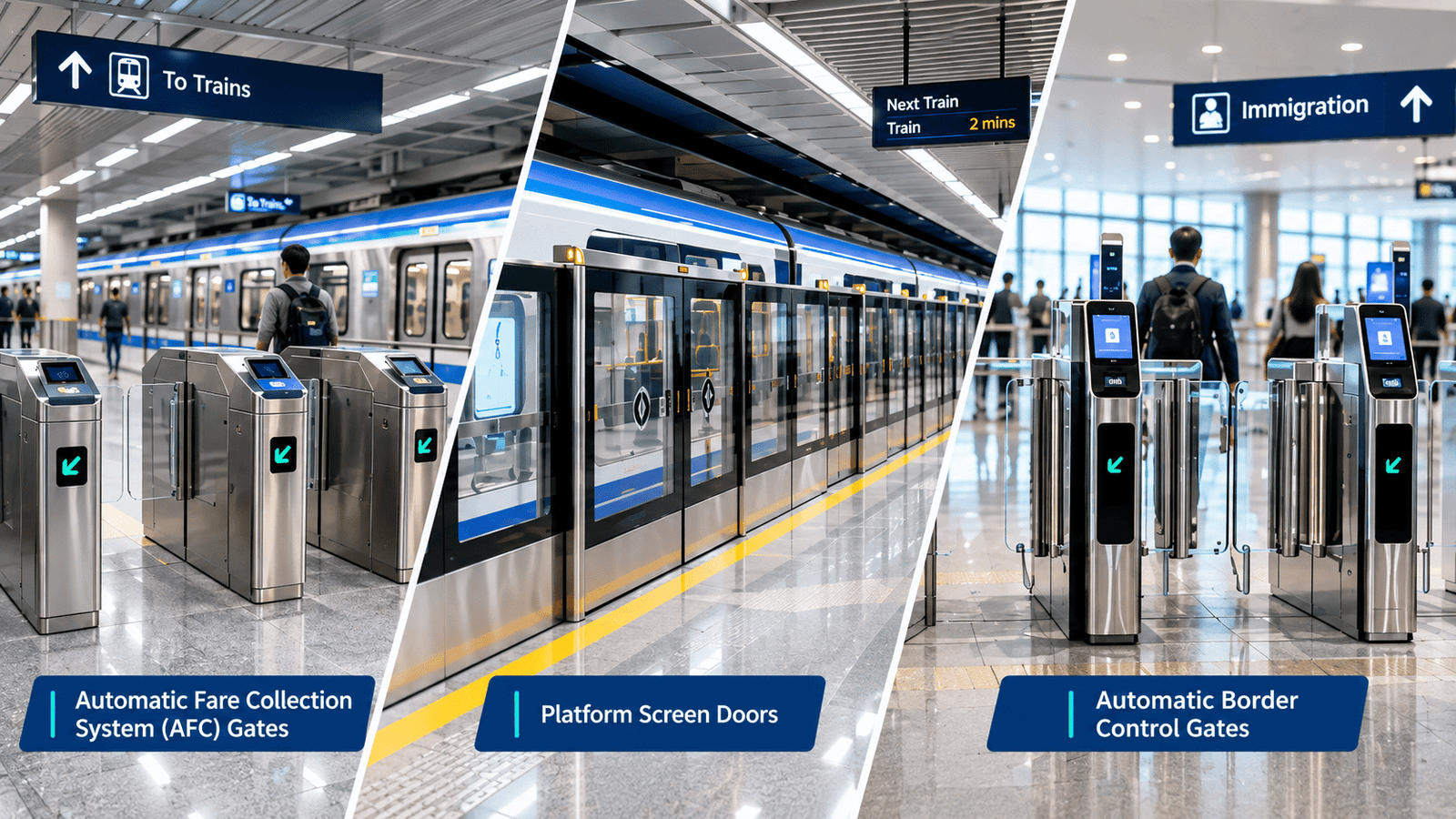 Passenger Flow Management Systems in India: AFC Gates, Platform Screen Doors & Border Control Gates