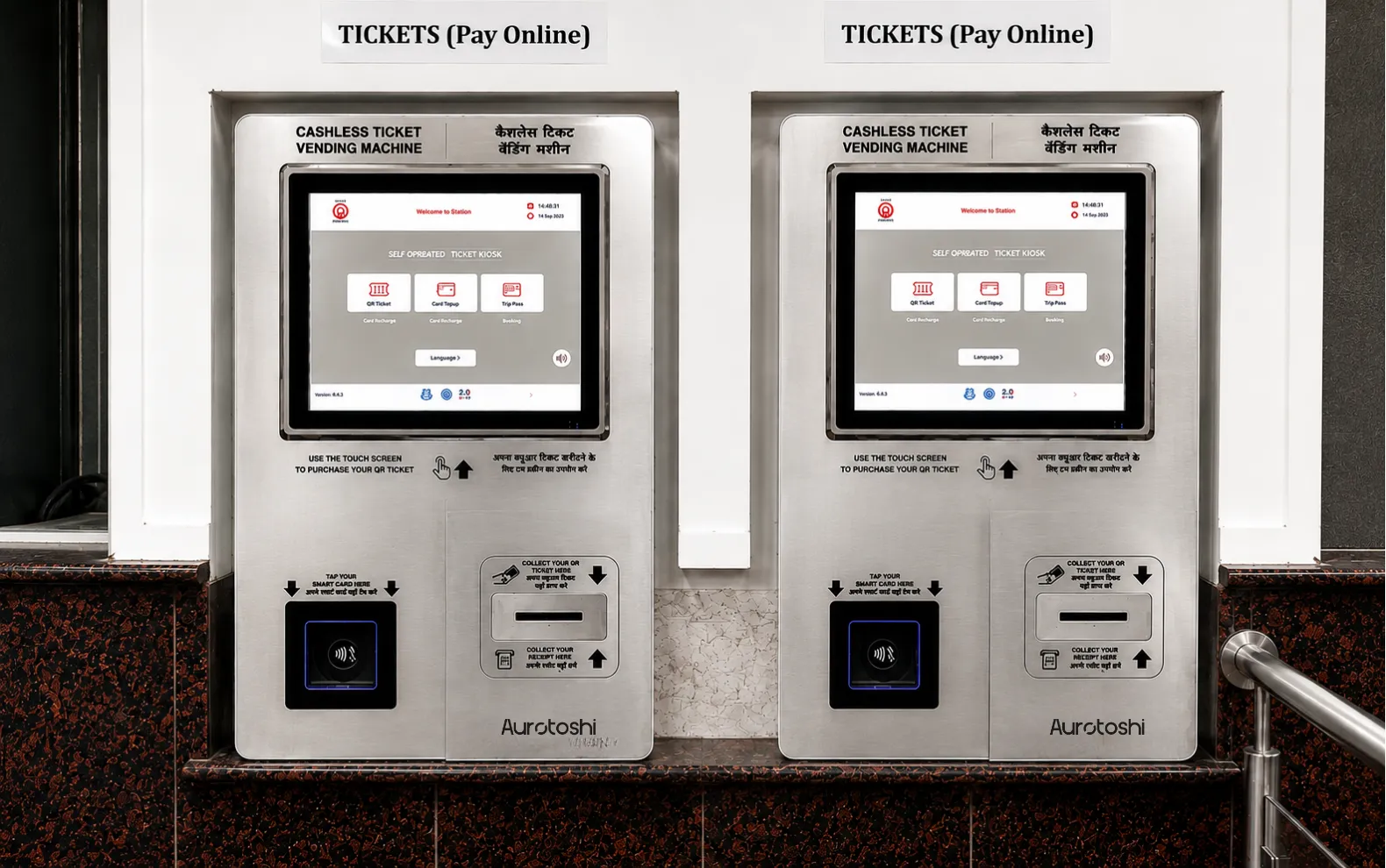 Cashless Ticket Vending Machine (TVM)
