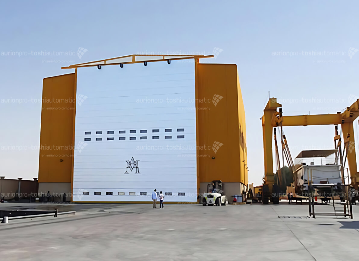 aircraft hangar and shipyard door